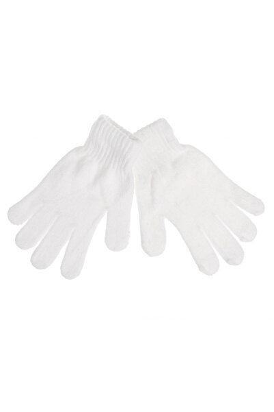 Zumzeria Off White Chenille Knitted Gloves for Women - 1 pair