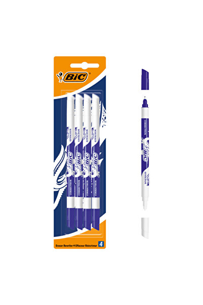 Zumzeria BIC Коректор за мастило и син маркер - 4 броя