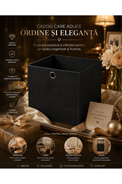 OEM Premium Textile Storage Box – Elegant Foldable Organizer for Clothes, Toy...