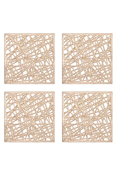 Zumzeria Christmas Cup Holder PVC Gold Foil 12x12cm - 4pcs