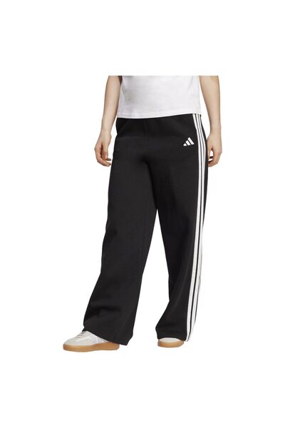 adidas Femei& # x27;s Essentials Pantaloni largi din fleece cu 3 dungi L