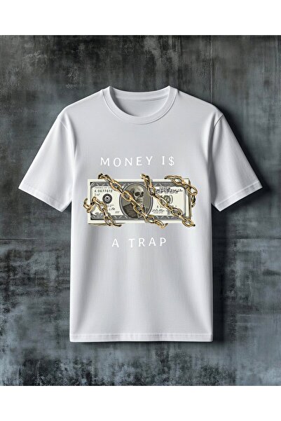 COMVİCHO Money Trap Chain Printed Oversize T-Shirt