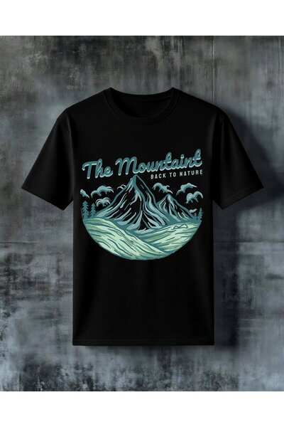 COMVİCHO Mountain Back to Nature Printed Oversize T-Shirt
