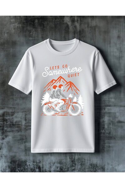 COMVİCHO Lets Go Motor Printed Oversize T-Shirt