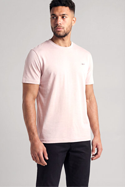 PAUL&SHARK Men's Woven Fabric Plain Crew Neck Brown T-Shirt