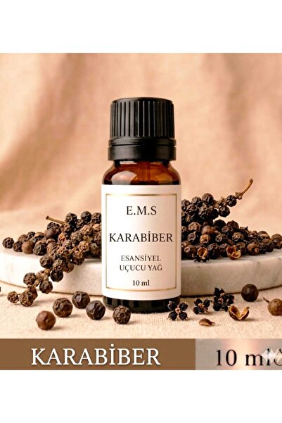 E.M.S AVM KARABİBER Esansiyel Uçucu Yağ Buhurdanlık Yağı Difüzör Esansı Oda K...