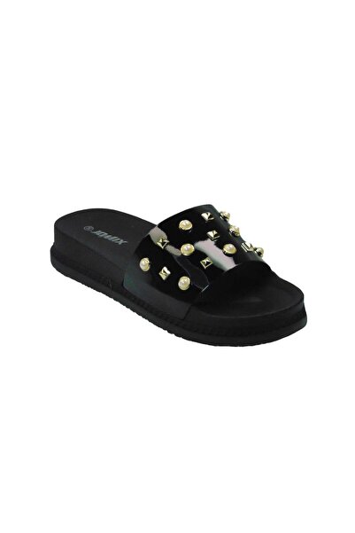 OEM Tsimpolis Shoes D7655-1 Καλοκαιρινή Γυναικεία Παντόφλα Μαύρη