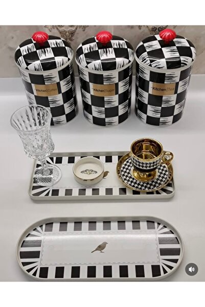 CSR HOME Limon desenli baharatlık tepsi set