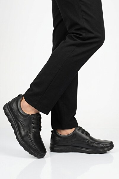 Aspor Black Genuine Leather Men's Casual Shoes