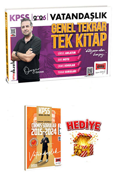 Yargı Yayınları 2026 KPSS Vatandaşlık Genel Tekrar Tek Kitap Özgür Özkınık (H...