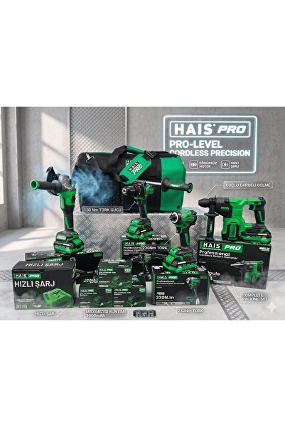 Hais HaisPro 4'lü Profesyonel Akülü Set 21v Rb-04
