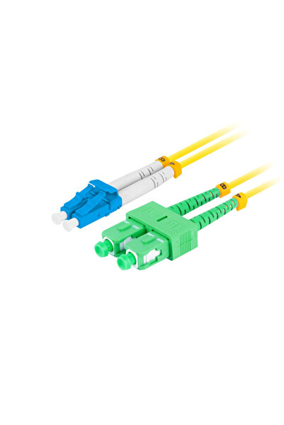 Lanberg Cablu de patch optic subțire SM LC/UPC-SC/APC duplex 3.0mm LSZH G657A...