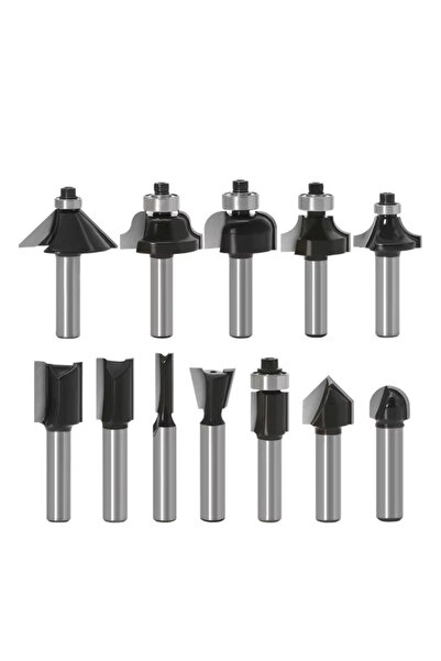 Choice1 6mm Shank no Box 12pcs 6mm Shank Router Bit Set Trimming Straight Mil...