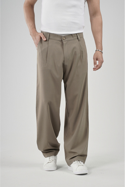 Butik Pile Detailed Baggy Fit Men's Trousers