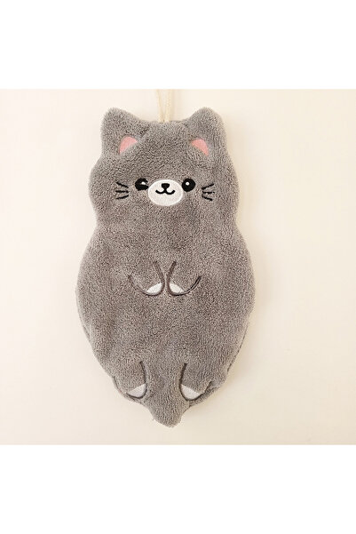Choice C 1PC Cute Cartoon Tanuki Hanging Towel Coral Velvet Hair Does Not Los...