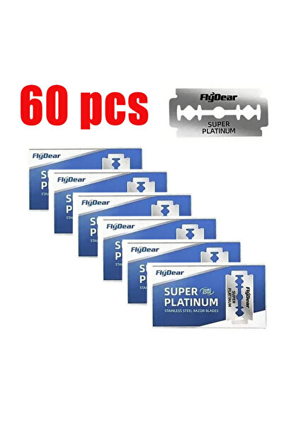 Choice5 60 قطعة (6 علب) من شفرات الحلاقة المصنوعة من الفولاذ المقاوم للصدأ، ش...