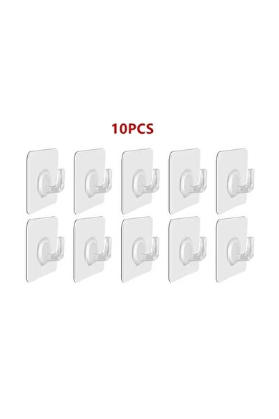 Choice5 10pcs 5-100Pcs Self-Adhesive Hook Transparent Door Wall Hook Child He...