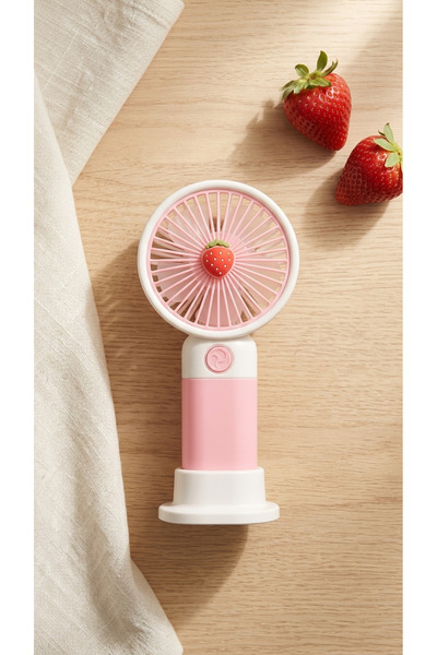 PORLİSMA Mini El Fanı Pembe Figürlü Kompakt Tasarımlı,USB Şarjlı Güçlü Taşına...