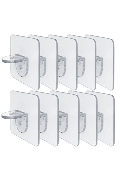 Choice1 10pcs Shelf bracket adhesive nail self-adhesive wardrobe shelf bracke...