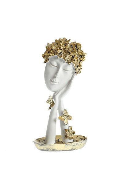 meli melo Statueta fata cu fluturi aurii 27 cm
