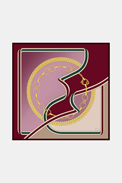 Vakko ZİNCİR DESENLİ TWILL İPEK EŞARP