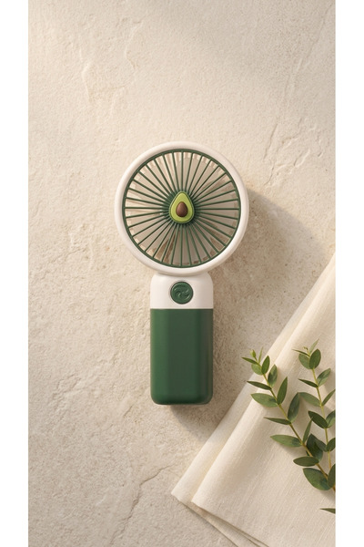 PORLİSMA Mini El Fanı Avokado Figürlü Sarı Kompakt Tasarımlı,USB Şarjlı Güçlü...
