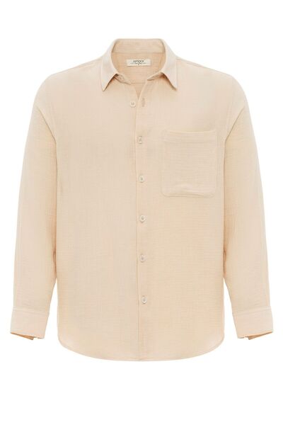 S13 Store Muslin Fabric Long Sleeve Men's Shirt