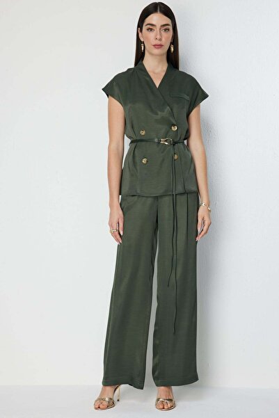 Ekol Wide Leg Satin Trousers