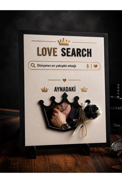 tridex laser En Yakışıklı Erkek Love Search Tasarımlı Aynalı Kalp Detaylı Çer...