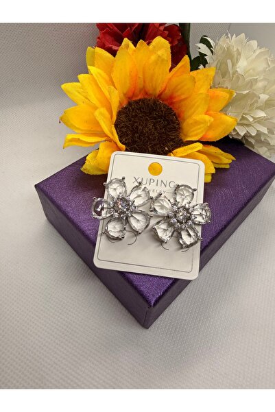XUPING JEWELRY Xuping Jewelry Series Zircon Stone Flower Model Steel Earrings