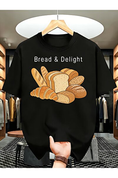 yiou trendy clothing تي شيرت أسود عصري بياقة دائرية للاستخدام اليومي