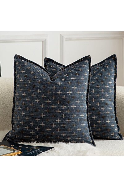 Dotail Set de 2 fețe de pernă decorative MANDIOO, design țesut, 50 x 50 cm, ț...
