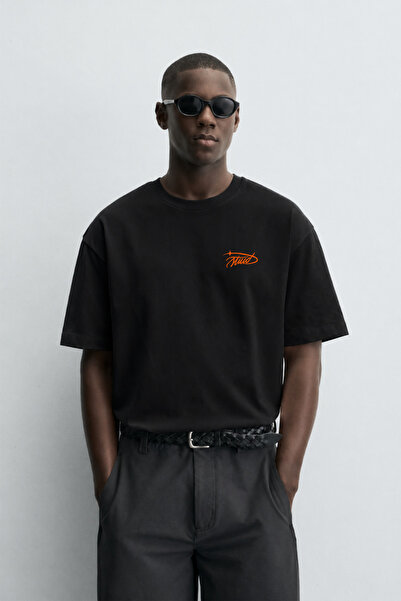 Modivibe Erkek Baskılı Oversize T-shirt Premium Kalın Dokulu %100 Pamuk Geniş...
