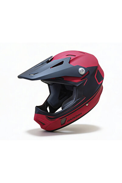 Asistan KS-05 Fullface Kırmızı L 59-60cm Bisiklet Kaskı