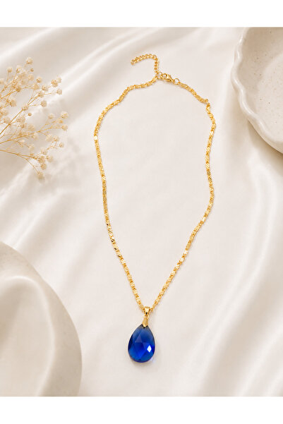 Archhazel Jewelery Saks Blue Crystal Drop Necklace