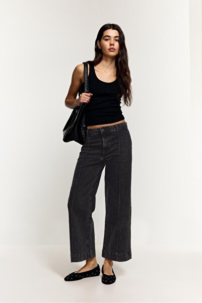 LEFTIES Dikiş detaylı culotte jean