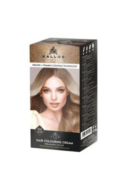 Kallos Vopsea Permanenta - Glow Long Lasting Cream Hair Colour, nuanta 910 Bl...