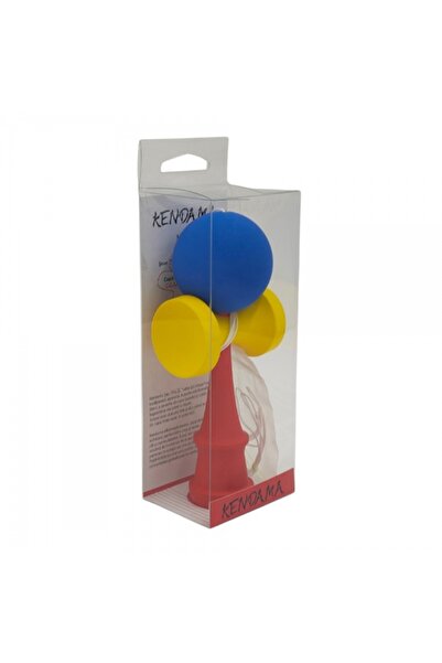 OEM Kendama - Jucărie din lemn 18 x 7 cm, cupă mare, antiderapant tricolor, s...