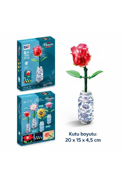Liva Craft Lego Çiçek Seti Işıklı Parlayan Gül