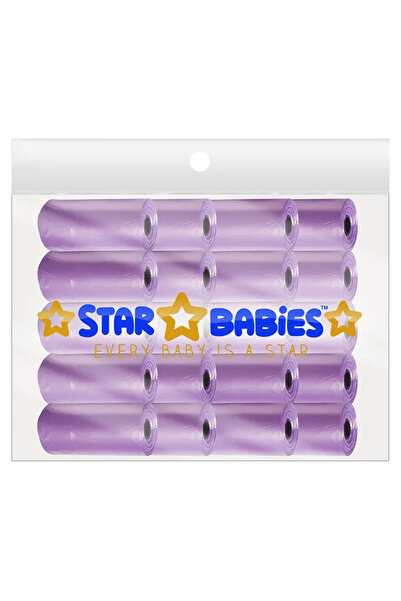 STAR BABiES حقيبة حفاضات معطرة - عبوة تحتوي على 20/300 كيس - برائحة اللافندر