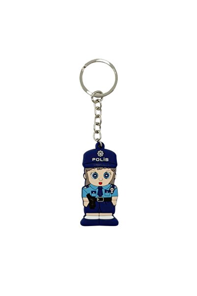 KORDAK Female police figure plastic keychain