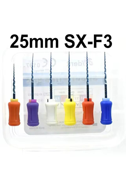 Choice 25mm SX-F3 6Pcs/box Dental Hand Use NITI Files SX-F3 21mm/25mm/31mm Su...