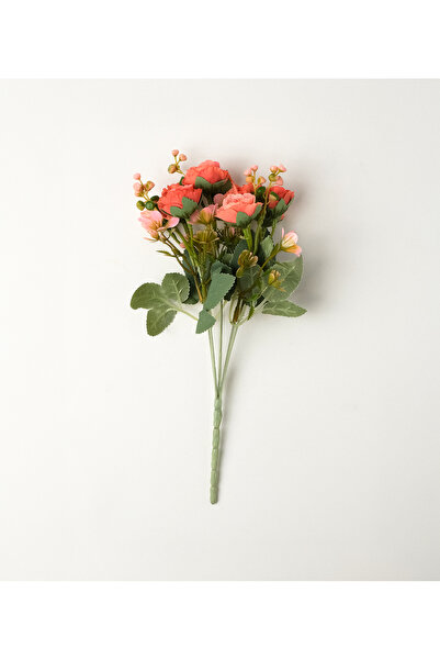 Bazen Defter Artificial Flower Coral Mini Gonca Rose Bouquet Fabric Flower 5 ...