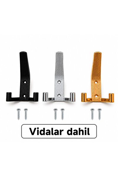 GOLDKULP Premium Zamak Portmanto Askılık - Altın/Krom/Siyah Seçenekli