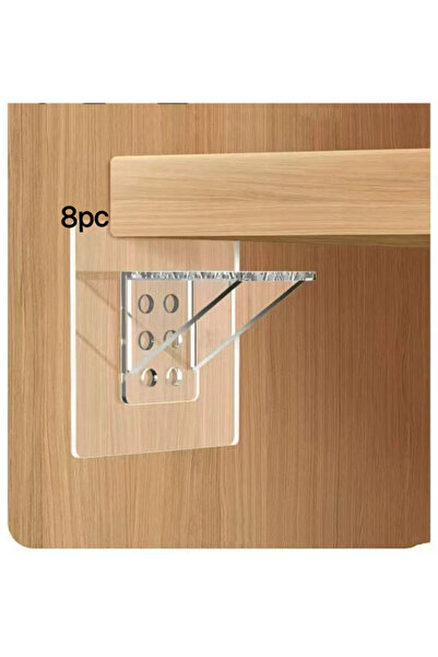 Choice حوامل رفوف لاصقة بدون حفر BT-8PC، قوية التحمل، مصنوعة من البلاستيك، تث...