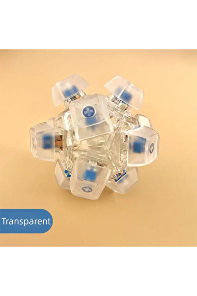 choice2 Transparent 12 Keys Magic Ball Fidget Keychain DIY Keyboard Keycap Fi...