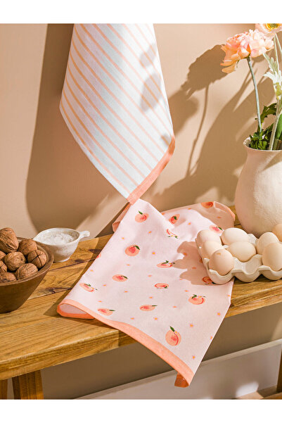 LC Waikiki Rmz Gi̇yi̇m Farkiyla Embroidered Drying Cloth Set 40X50 cm 2-Piece