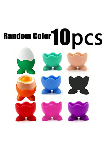 Choice Random Color 10pcs 5/10Pcs Silicone Egg Cup Colorful Silicone Storage ...