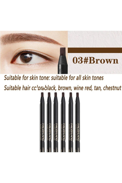 choice2 6pcsBrown 6PCS Haozhuang Eyebrow Pencil Brown Wholesale Cosmetic Penc...