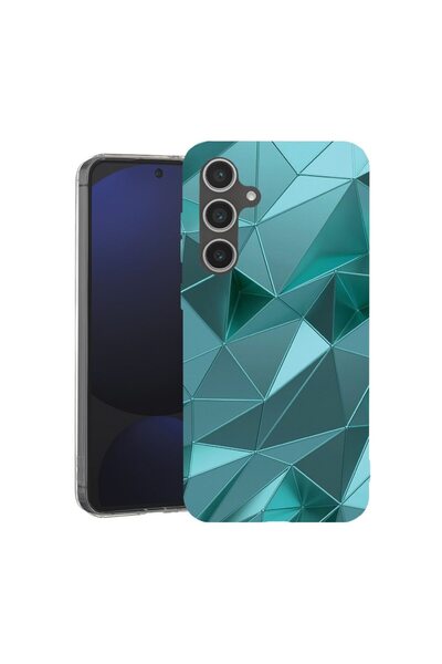 bestcase Husă pentru Samsung Galaxy A56 cu design Green Mosaic, TPU anti-șoc ...